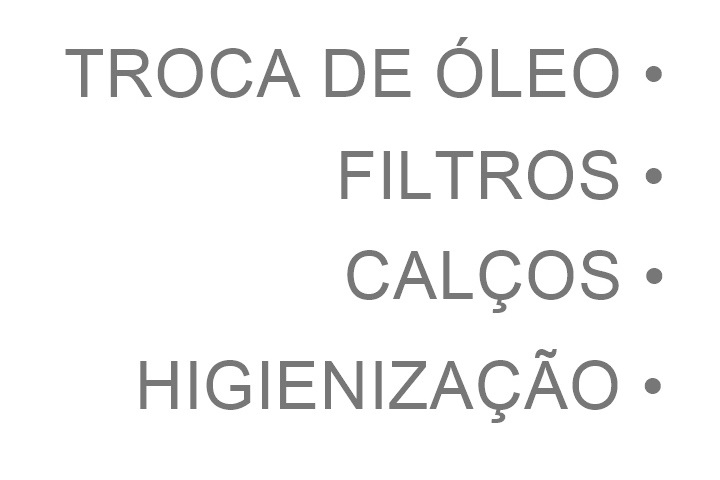oleo filtro calço higienizaçao